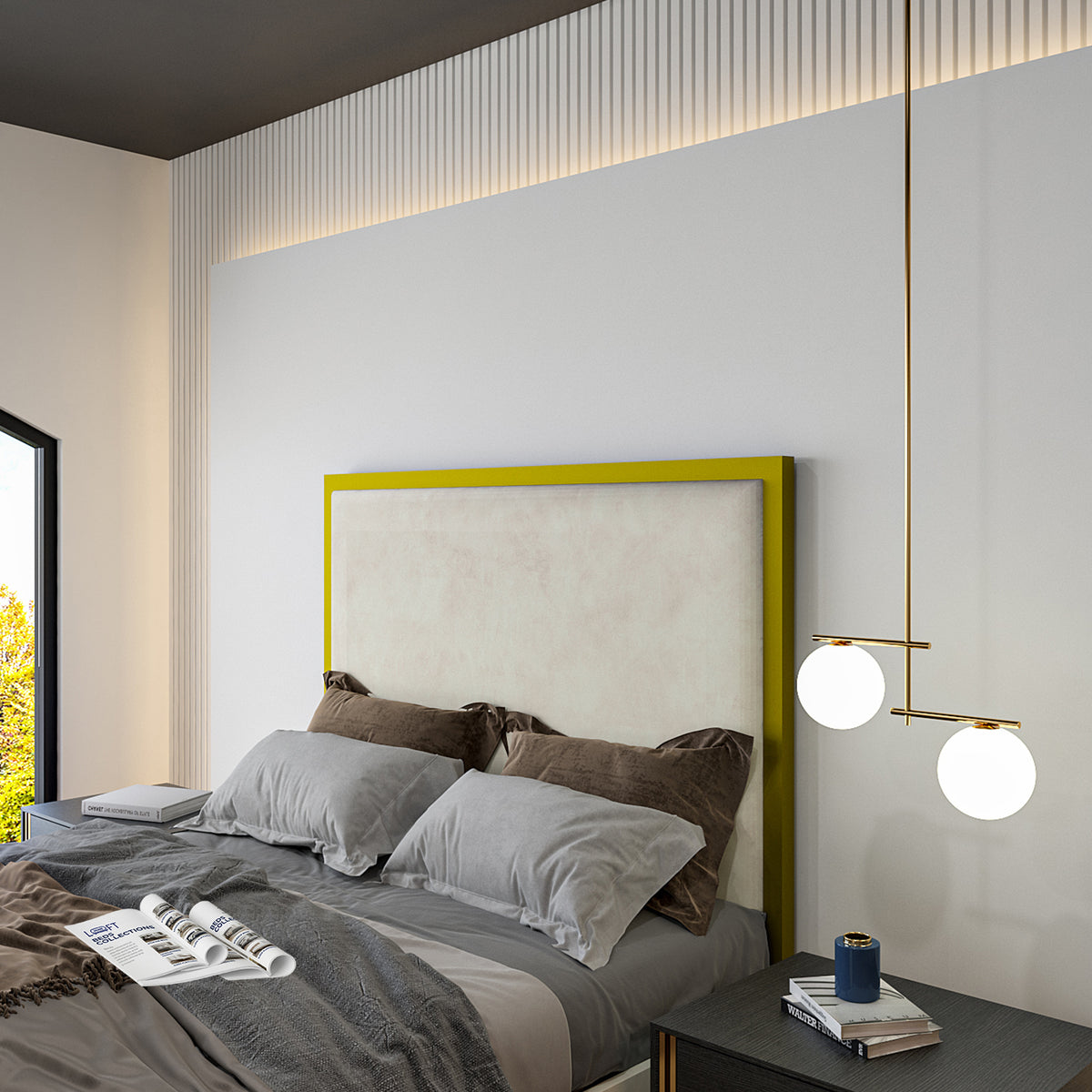Madrid Upholstered Electric Media  TV Bed Frame