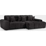 Jacob Right Hand Facing Corner Sofa In Black