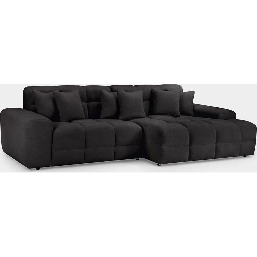 Jacob Right Hand Facing Corner Sofa In Black