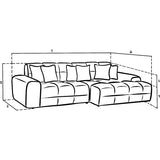 Jacob Right Hand Facing Corner Sofa In Black