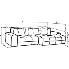 Jacob Sofa Black Right Hand Facing Corner