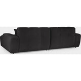 Jacob Right Hand Facing Corner Sofa In Black