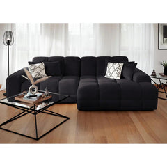 Jacob Sofa Black Right Hand Facing Corner