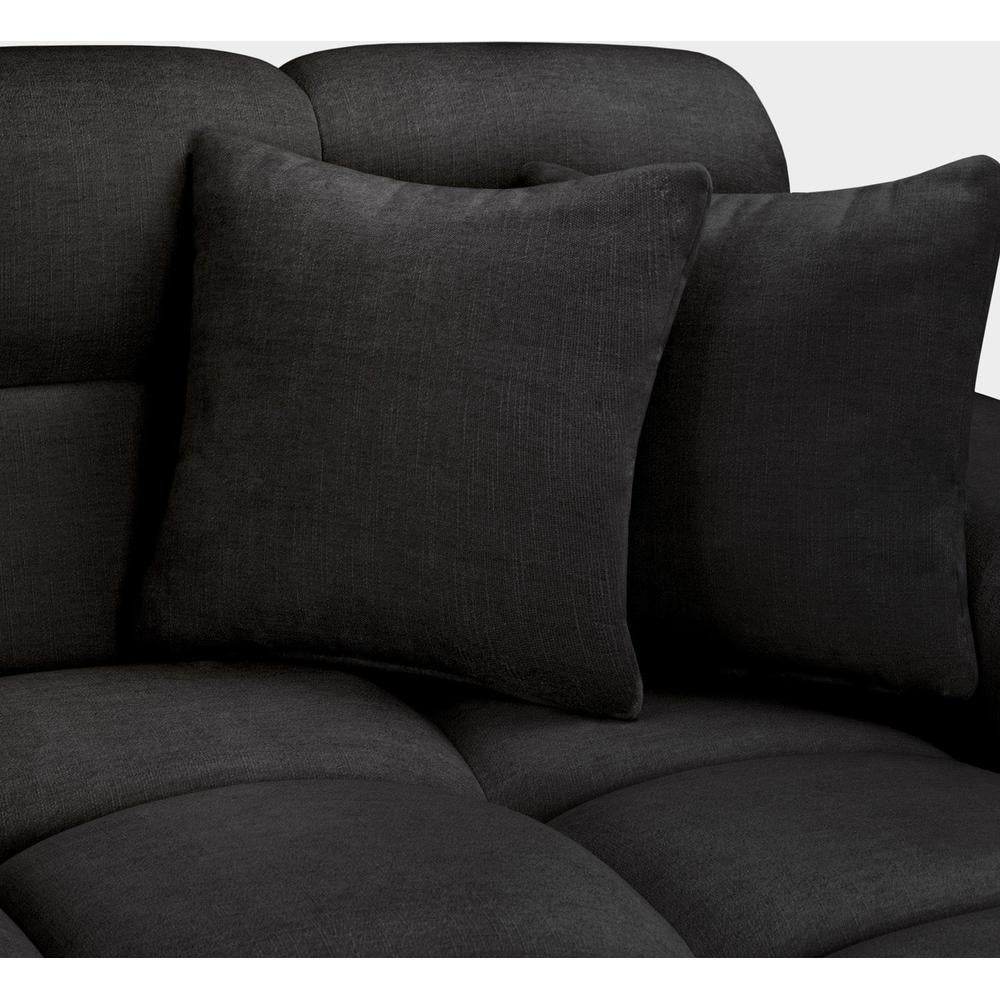Jacob Right Hand Facing Corner Sofa In Black