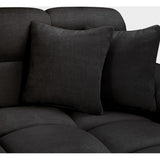 Jacob Right Hand Facing Corner Sofa In Black