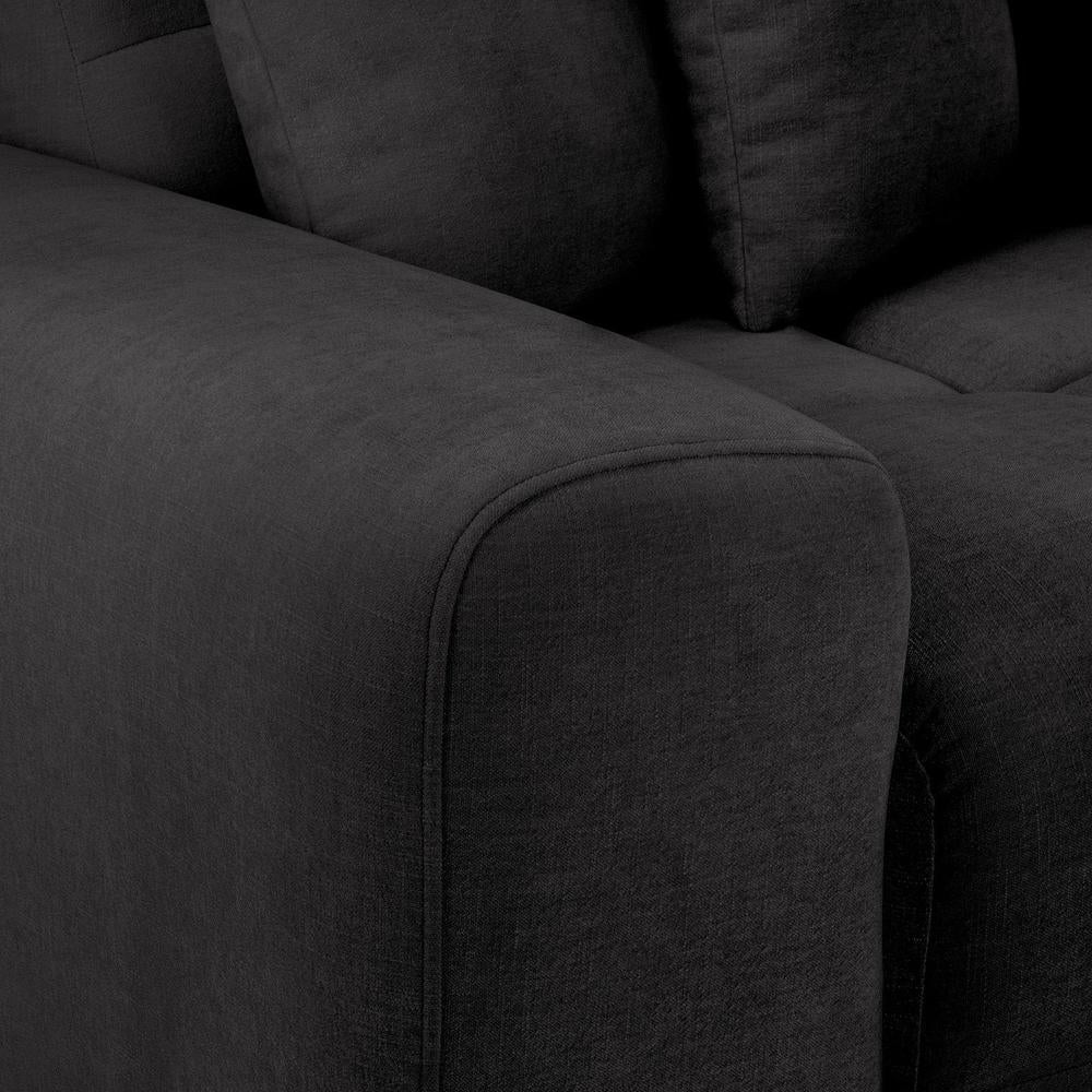Jacob Right Hand Facing Corner Sofa In Black