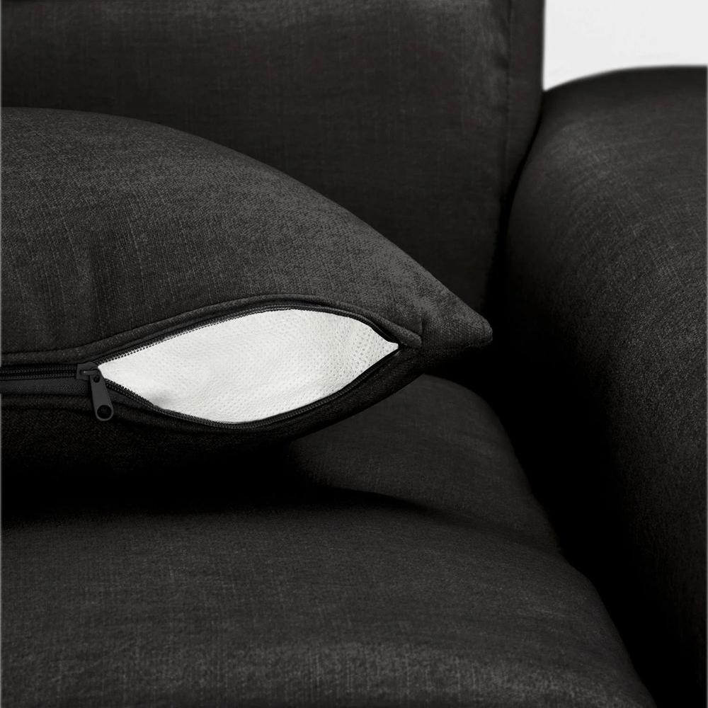 Jacob Right Hand Facing Corner Sofa In Black