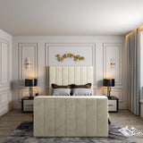Vogue Upholstered Soft Velvet Line TV Bespoke Bed Frame