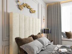 Jameson Upholstered Soft Velvet Line Tv Bespoke Bed Frame