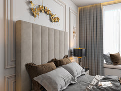 Jameson Upholstered Soft Velvet Line Tv Bespoke Bed Frame