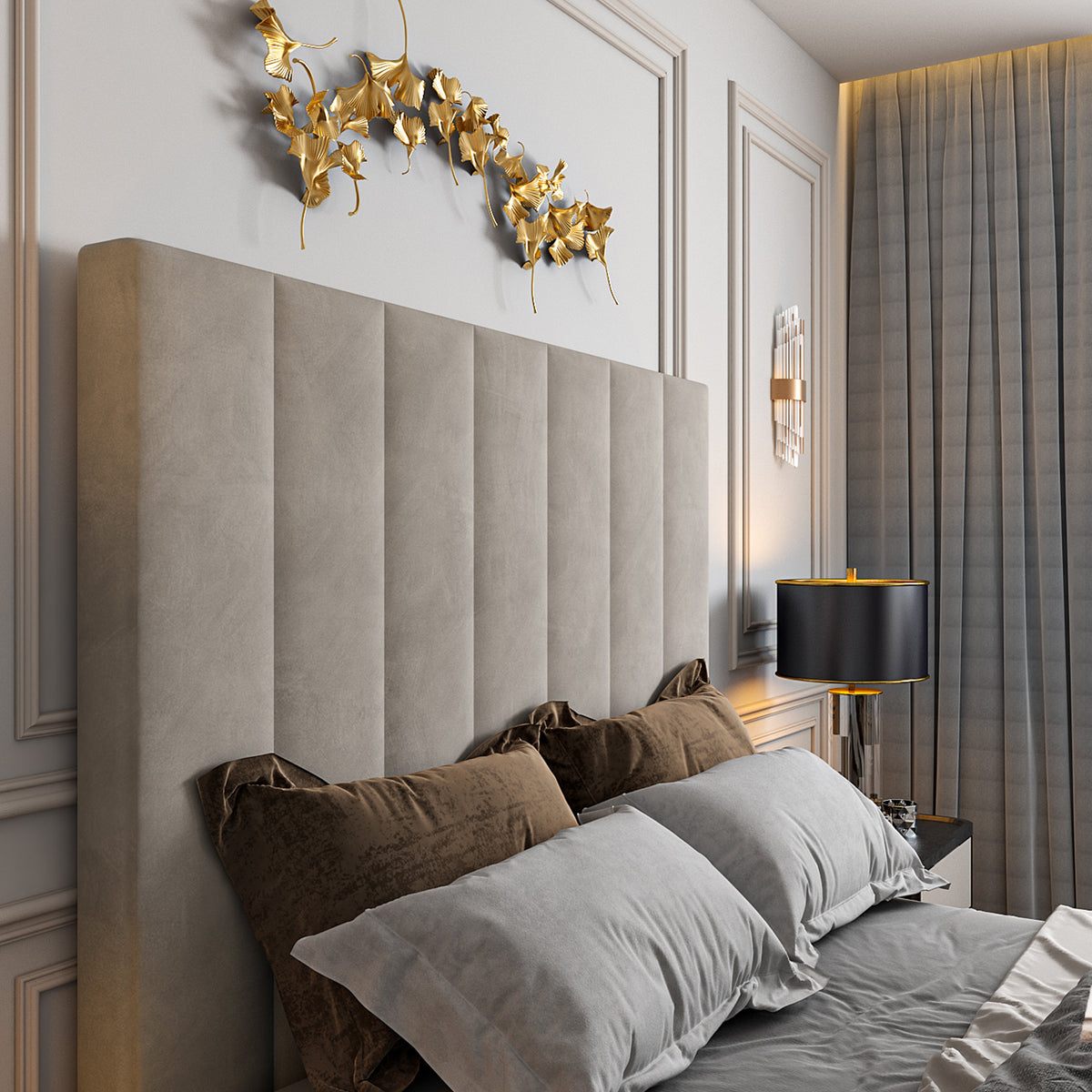 Vogue Upholstered Soft Velvet Line TV Bespoke Bed Frame
