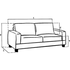 Jerry Sofa Black 3 Seater