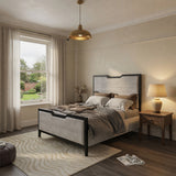 Linea Luxury Metal & Fabric Bed Frame