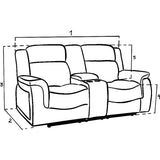 Linden Recliner Sofa Grey 2 Seater