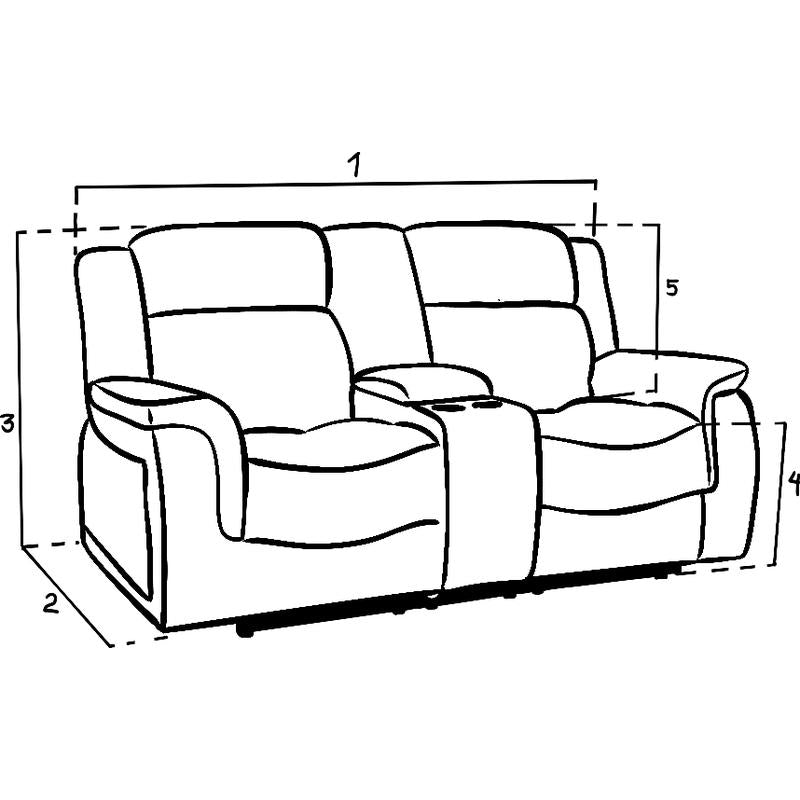 Linden Recliner Sofa Grey 2 Seater
