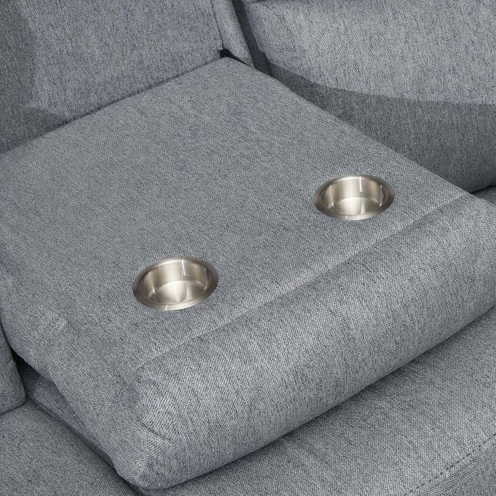 Linden Recliner Sofa Grey 3 Seater