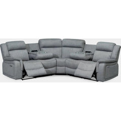 Linden Recliner Sofa Grey Large Corner
