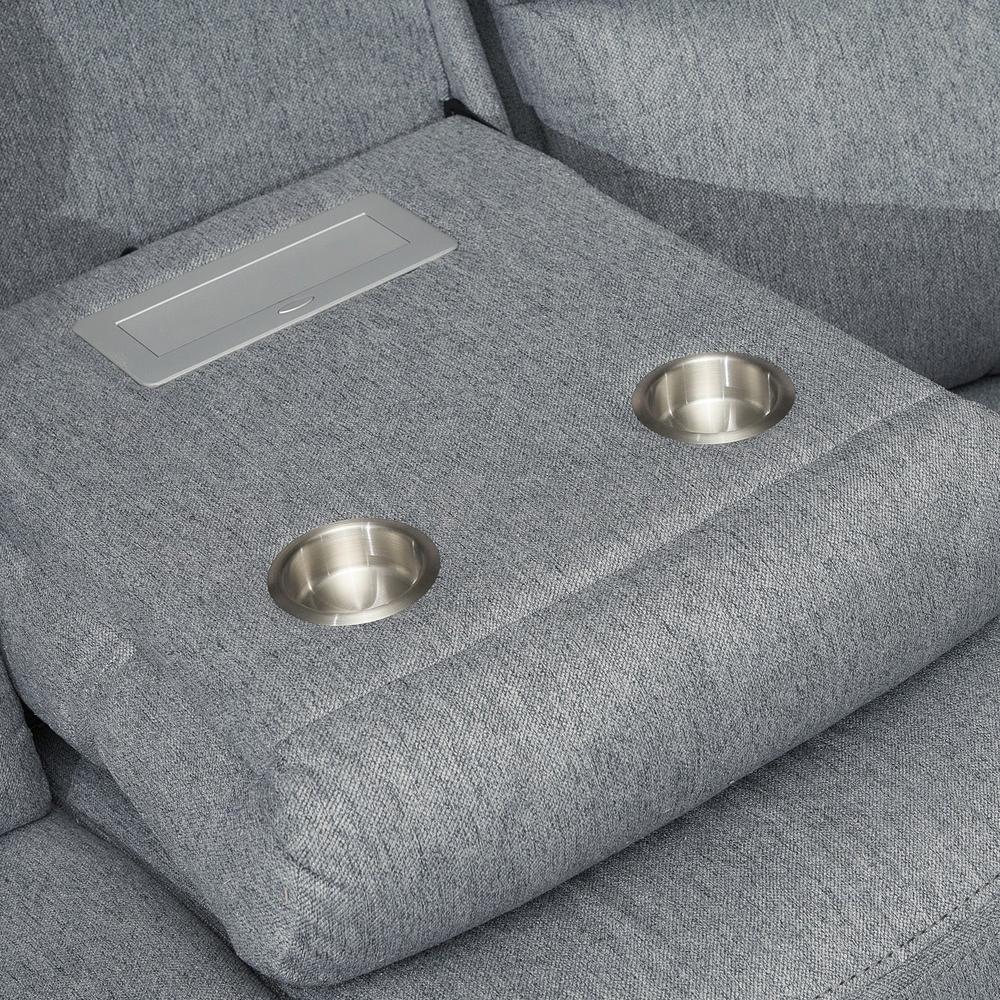 Linden Recliner Sofa Grey Large Corner