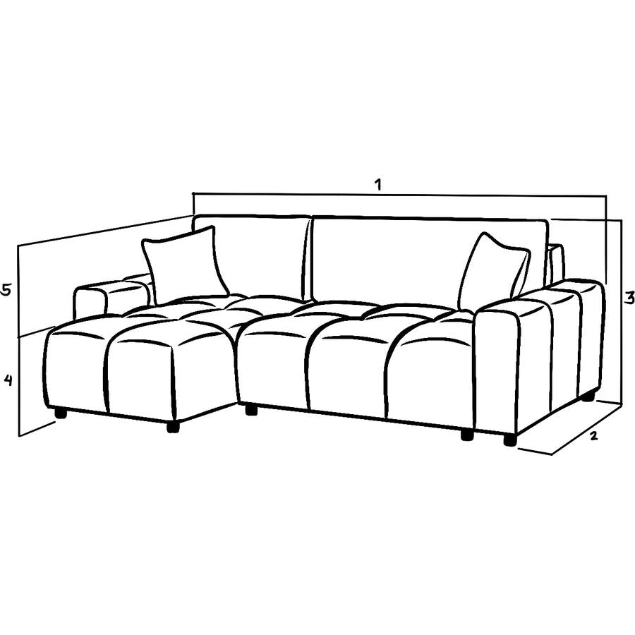 Luki Sofa Bed Beige Universal Corner