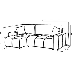 Luki Sofa Bed Mocha Universal Corner