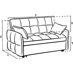 Mason Sofa Bed Grey 2 Seater