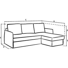 Miel Sofabed Universal Corner