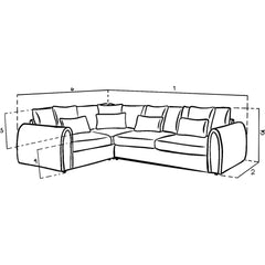 Mirabel Sofa Left Hand Facing Corner Grey