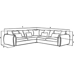 Mirabel Sofa Mocha Large Corner