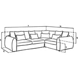 Mirabel Sofa Right Hand Facing Corner Grey