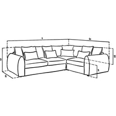 Mirabel Sofa Right Hand Facing Corner Grey