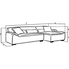 Modena Sofa Beige Right Hand Corner