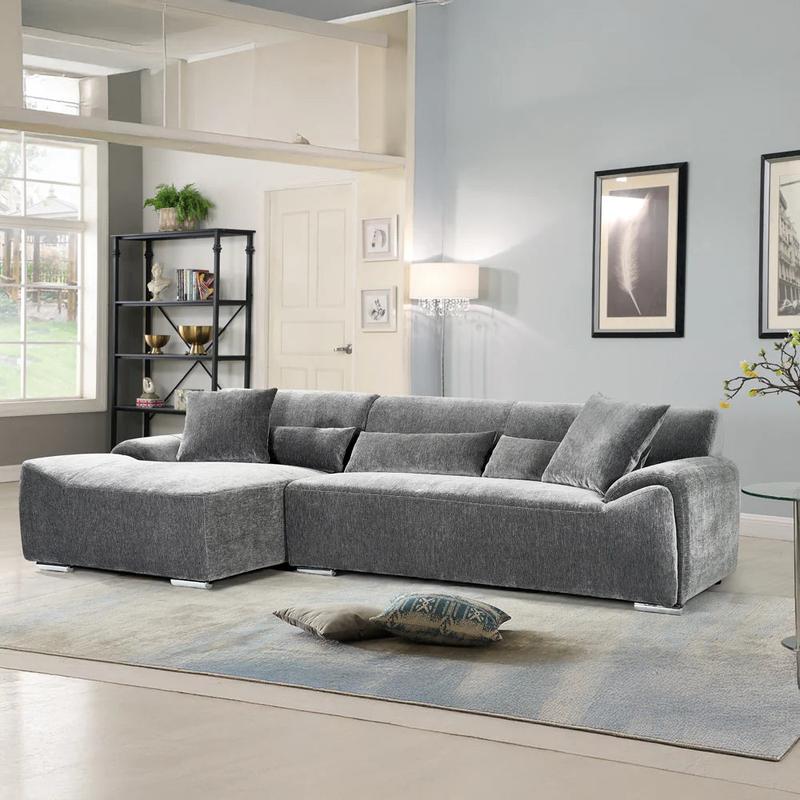 Modena Sofa Left Hand Corner In Charcoal