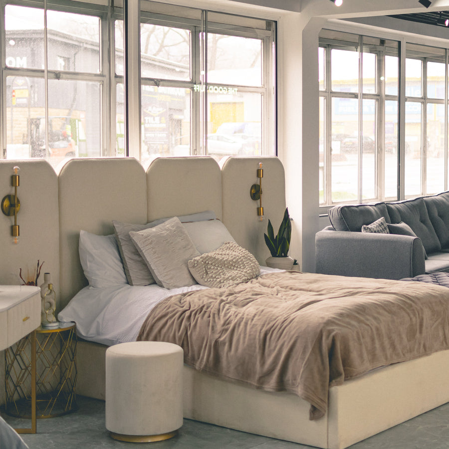 Molly Panelled Bed with Lights