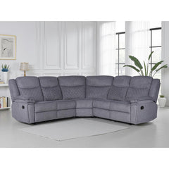 Myra Recliner Large Corner Sofa Set - Grey