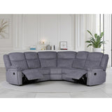 Myra Recliner Large Corner Sofa Set In Grey