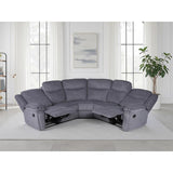 Myra Recliner Large Corner Sofa Set In Grey
