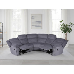 Myra Recliner Large Corner Sofa Set - Grey