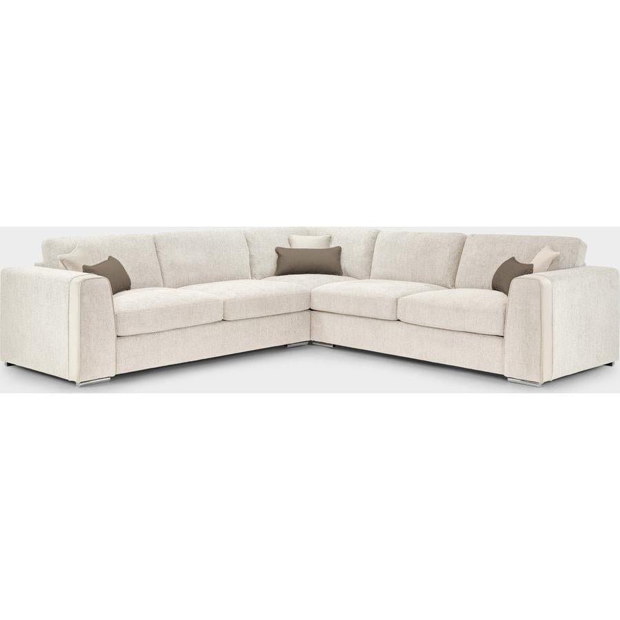Naples   Large Corner Sofa In Beige