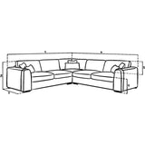 Naples   Large Corner Sofa In Beige