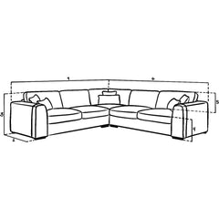 Naples Beige Large Corner Sofa