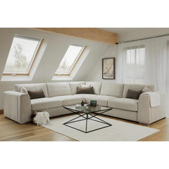 Naples Beige Large Corner Sofa