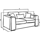 Naples 2 Seater Sofa In Grey