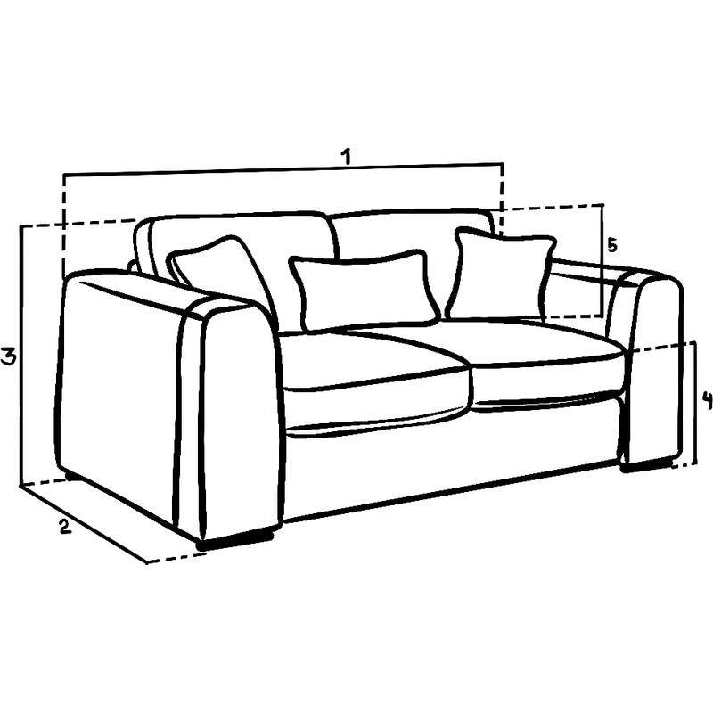 Naples 2 Seater Sofa In Grey