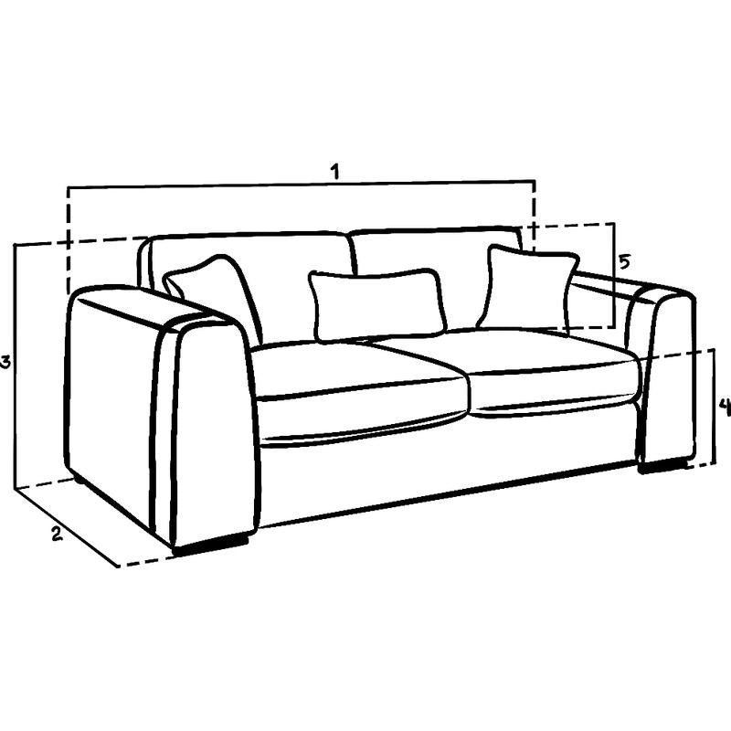 Naples 3 Seater Sofa In Beige