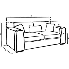 Naples Beige 3 Seater Sofa