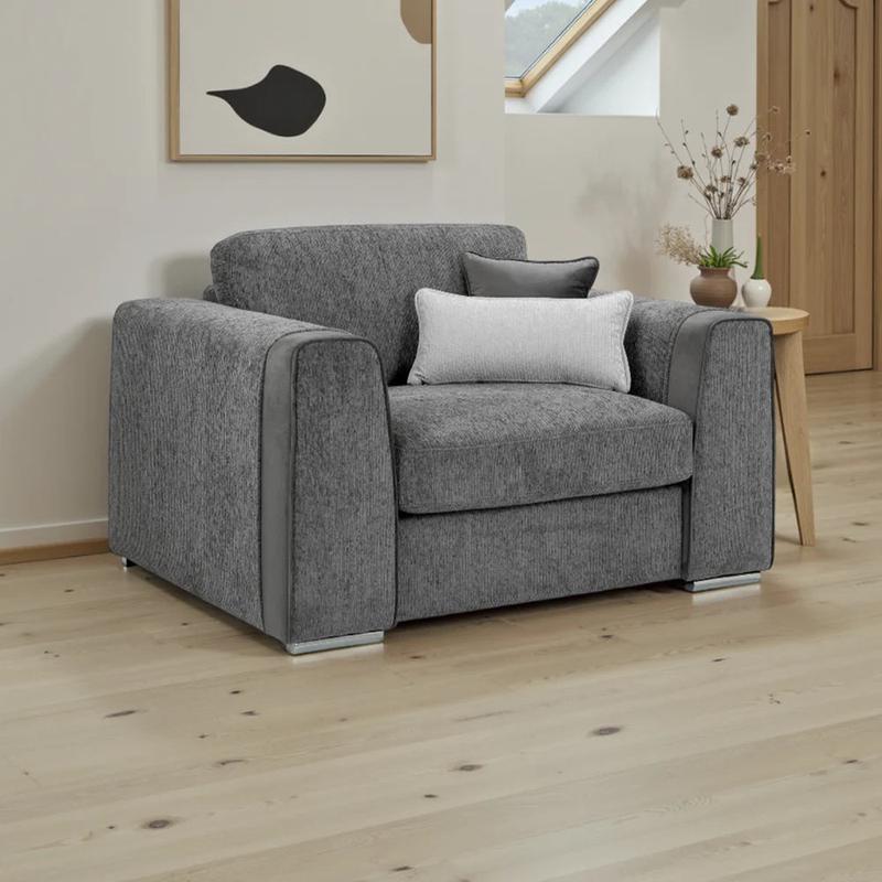 Naples Sofa Armchair In Grey
