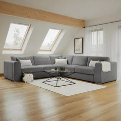 Naples Grey Large Corner Sofa