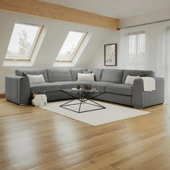 Naples Grey Large Corner Sofa