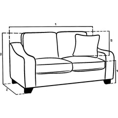 Nebraska Slate 2 Seater Sofa