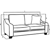 Nebraska Stone 3 Seater Sofa